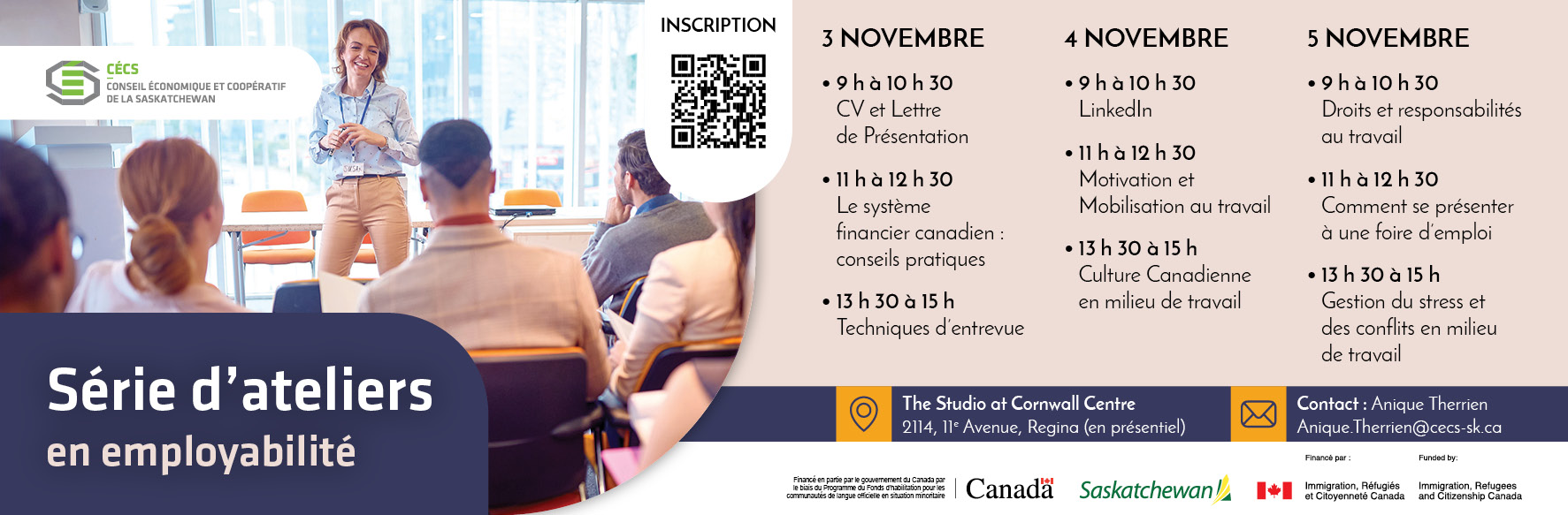Employabilité - Ateliers Novembre Regina 2026