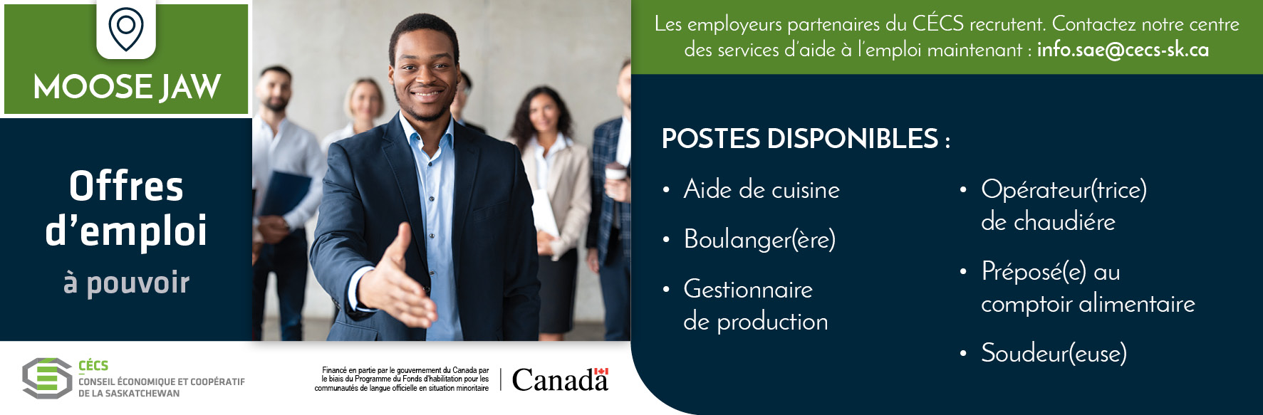 Recrutement oct 2026 - Moose Jaw
