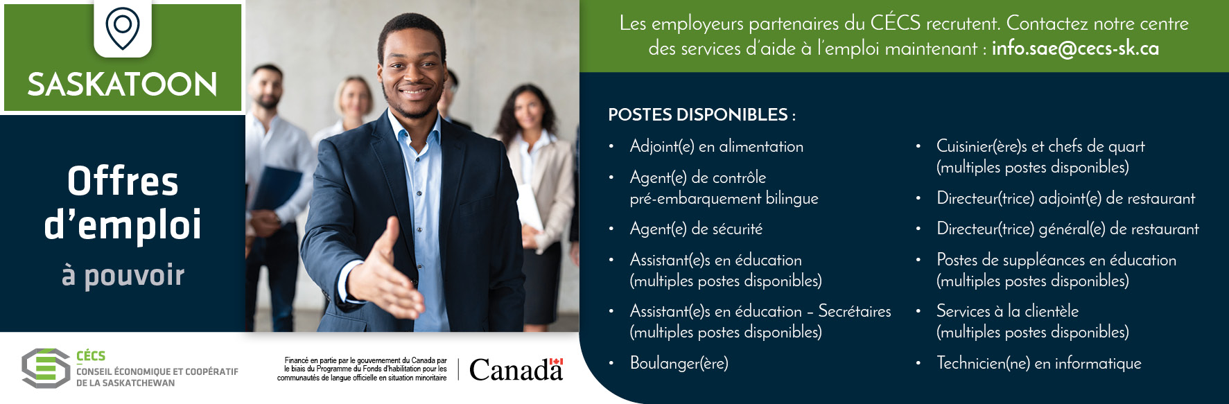 Recrutement oct 2026 - Saskatoon