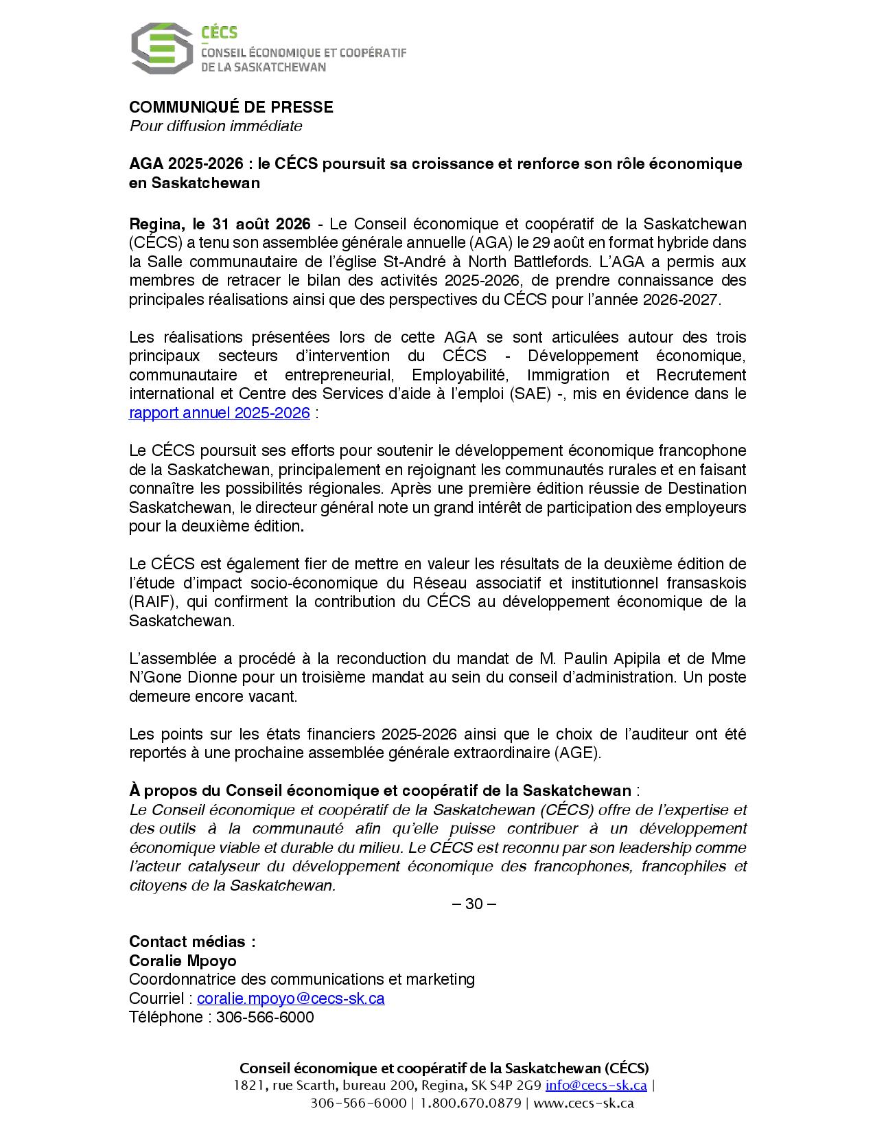 20260831 Communiqué de presse Re AGA 2025 2026 Final2 page 001