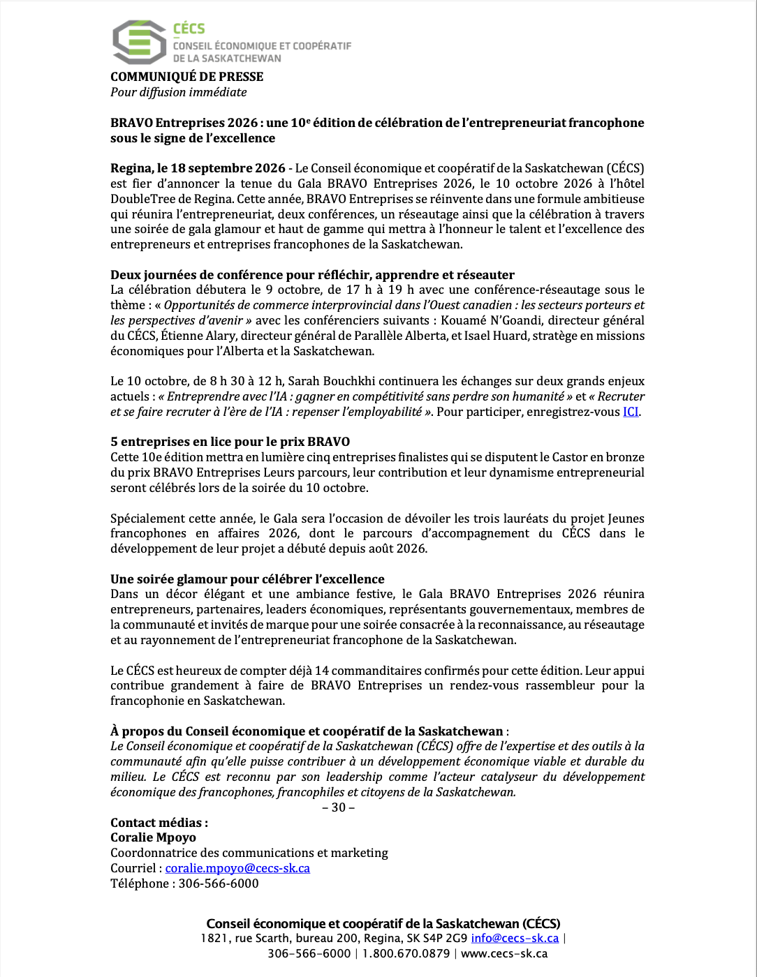 20260918 Communiqué de presse BRAVO2026 Final
