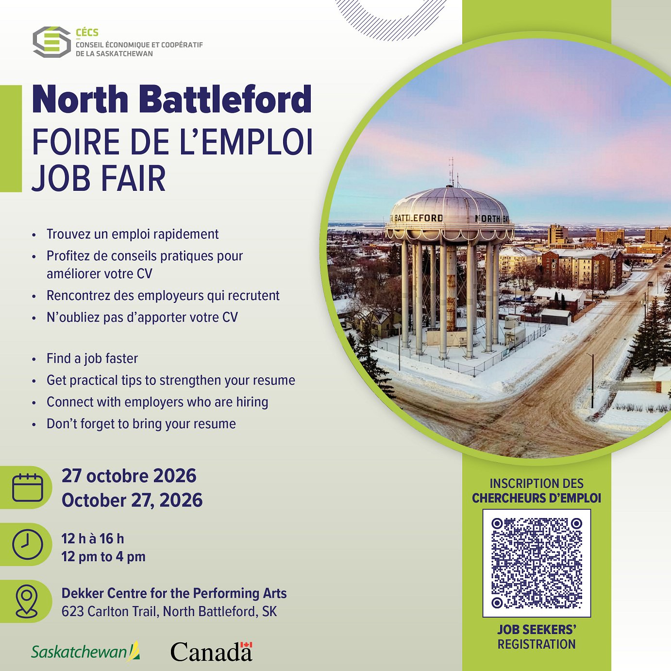 Foire emploi North Battleford carre chercheurs